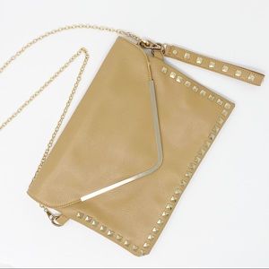 Chain studded envelope purse